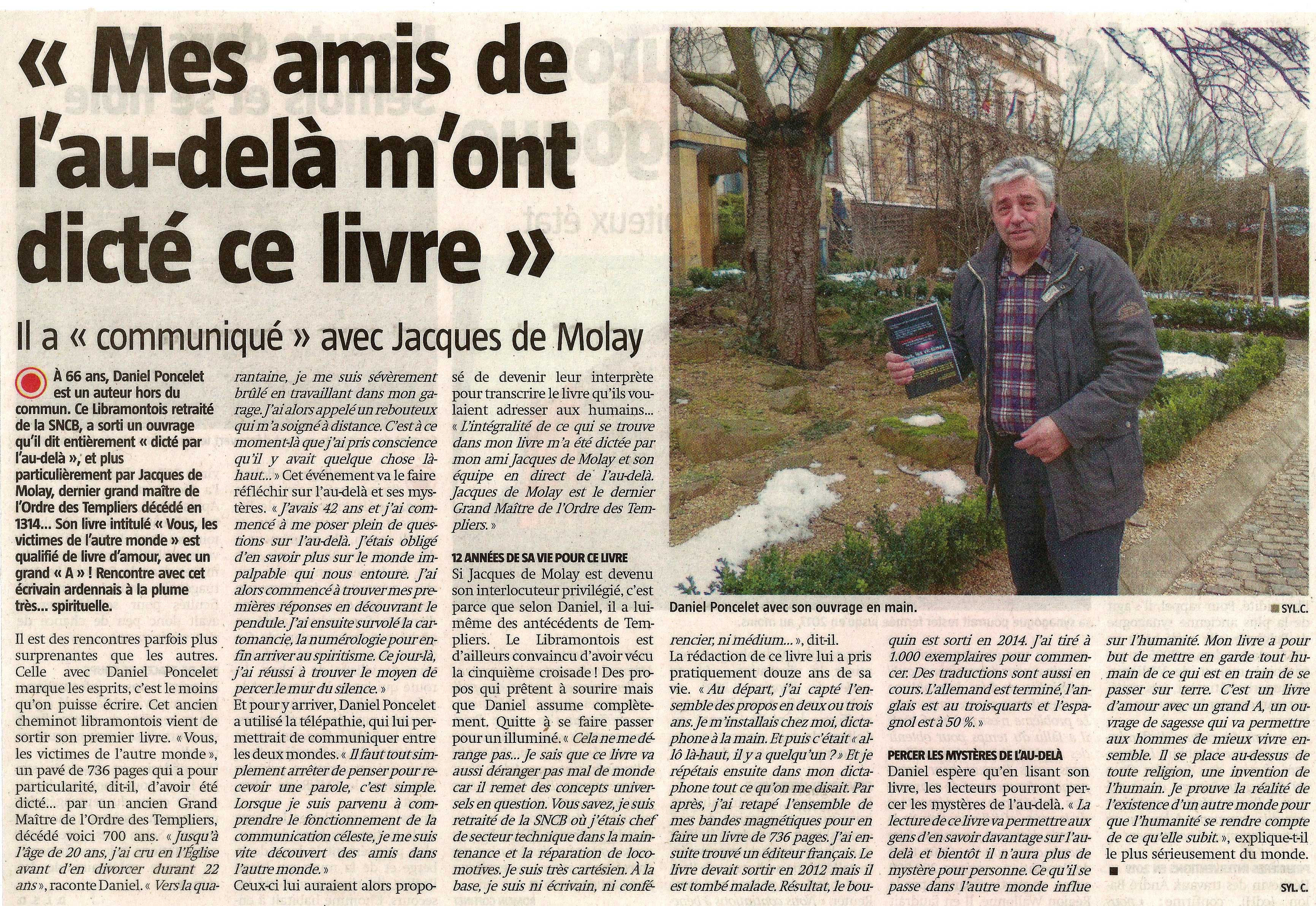 article de presse paru dans le journal "La Meuse"