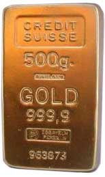 lingot d'or crédit suisse