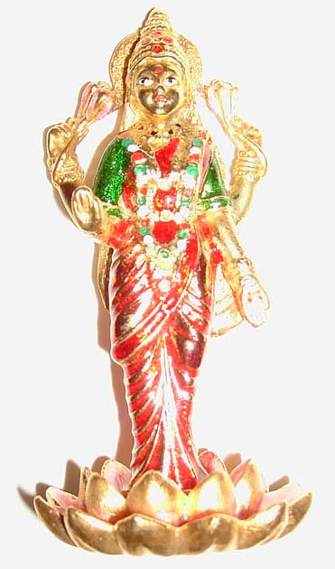 statuette lakshmi en or