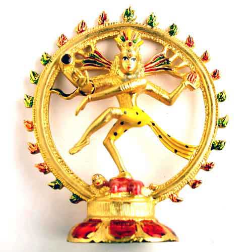 statuette de shiva en or natraj