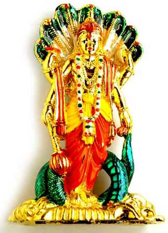 statuette de Vishnu en or